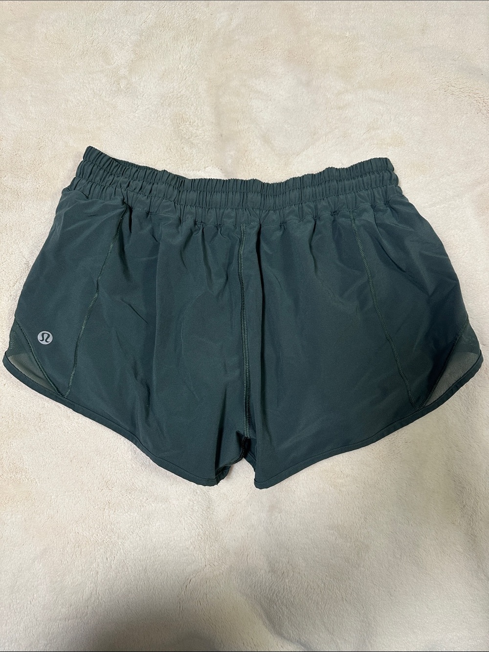 lululemon athletica Women's Deep Teal Elastic-Waist Athletic Shorts